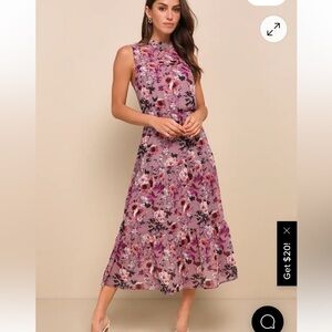 Lulus floral midi dress